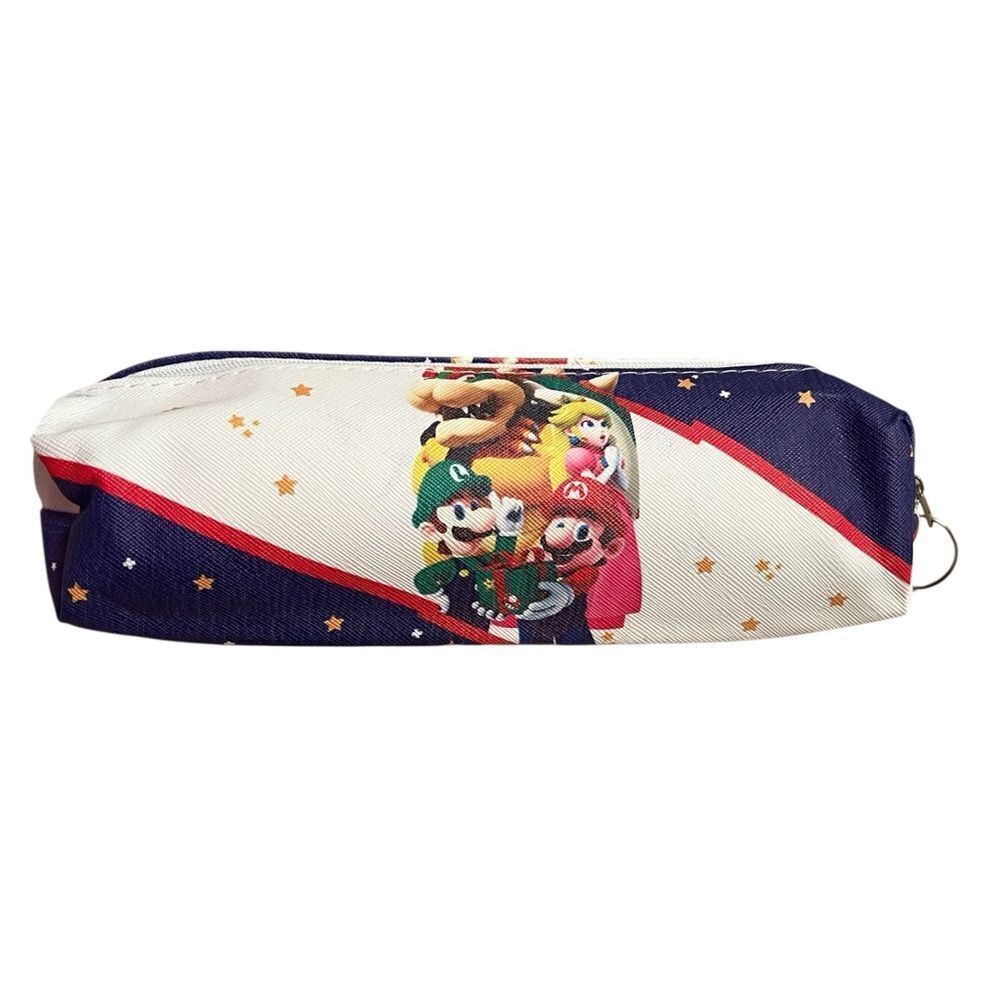 Blue And White Mario Luigi Princess And Bowser Pencil Case